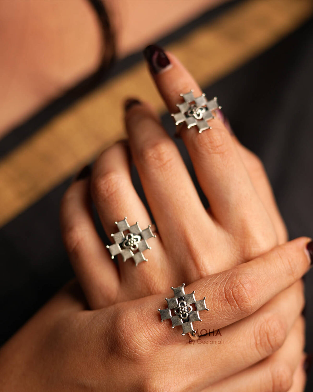 Chakor Silver Finger Ring by Moha