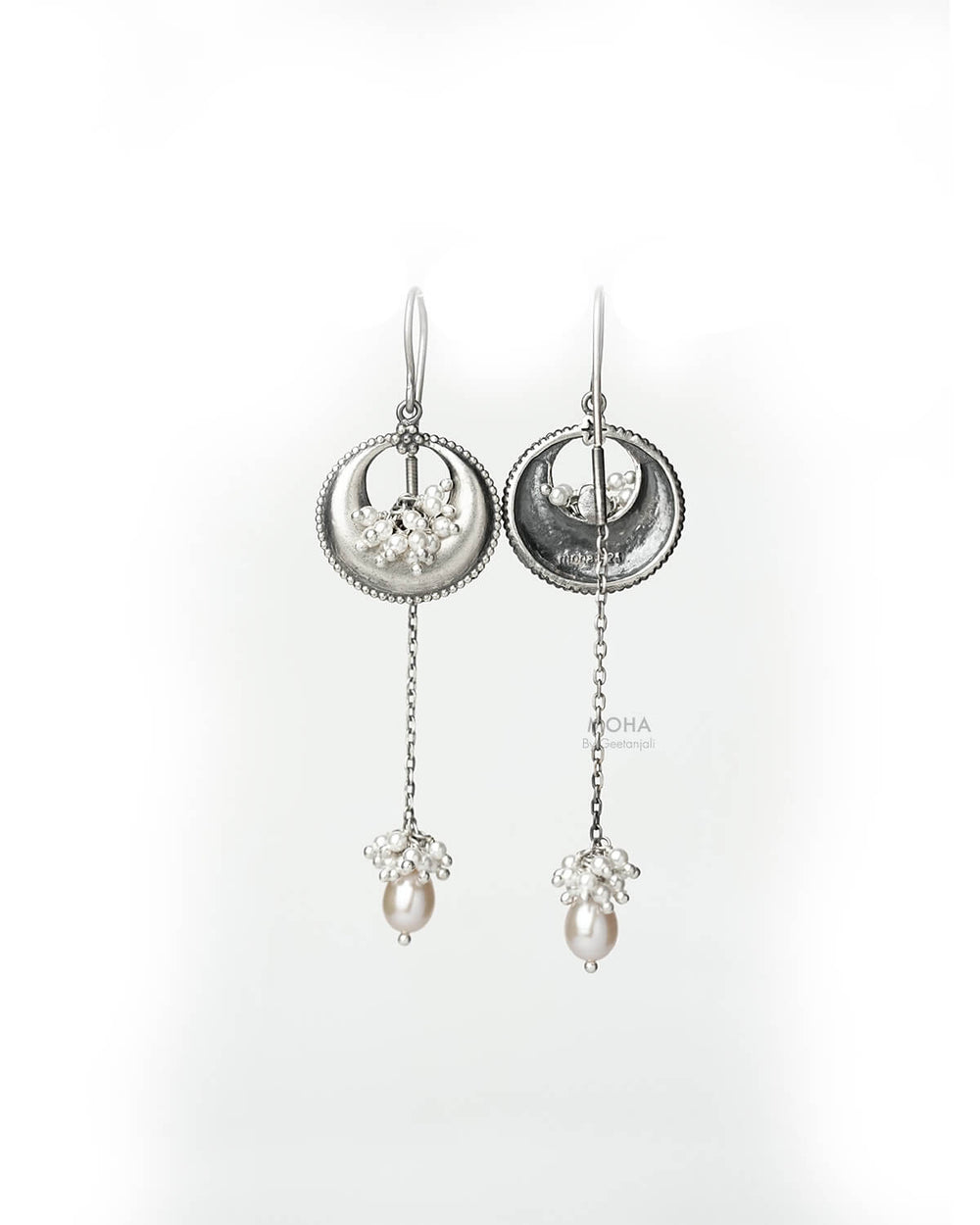 Chand Silver Sui Dhaga Earrings by MOHA