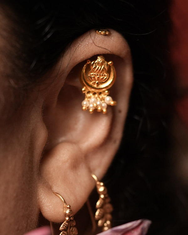 Chandra Lakshmi Silver Bugadi (Gold Plated) by MOHA