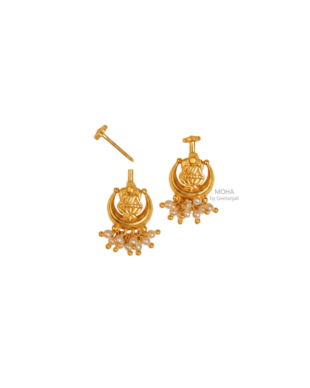 Chandra Lakshmi Silver Bugadi (Gold Plated) by MOHA