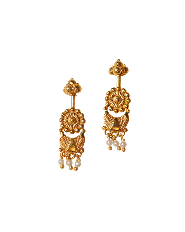 Chandra Phool Silver Bugadi (Gold Plated) by MOHA