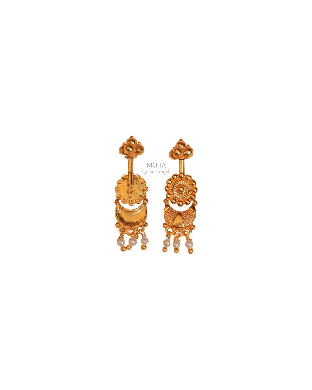 Chandra Phool Silver Bugadi (Gold Plated) by MOHA