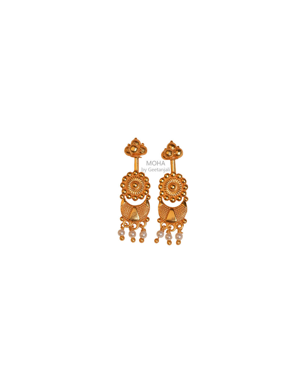 Chandra Phool Silver Bugadi (Gold Plated) by MOHA