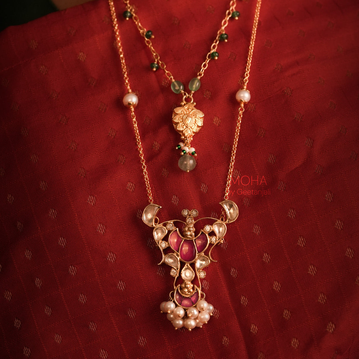 Chandrika Silver Pendant with Chain by MOHA