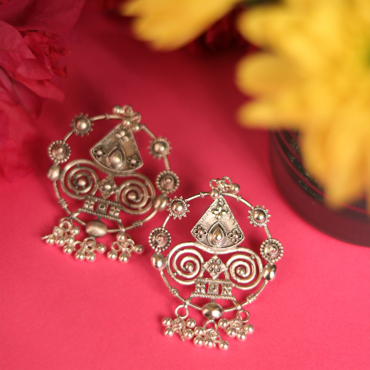 Chittor Silver Earrings by MOHA