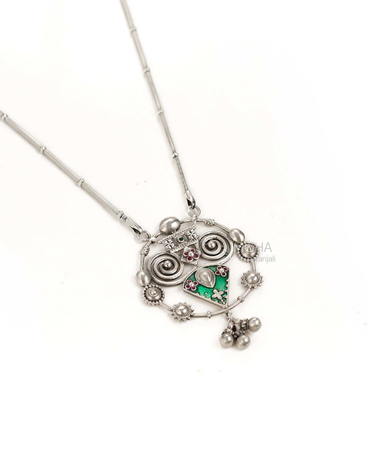 Chittor Silver Necklace by Moha 5