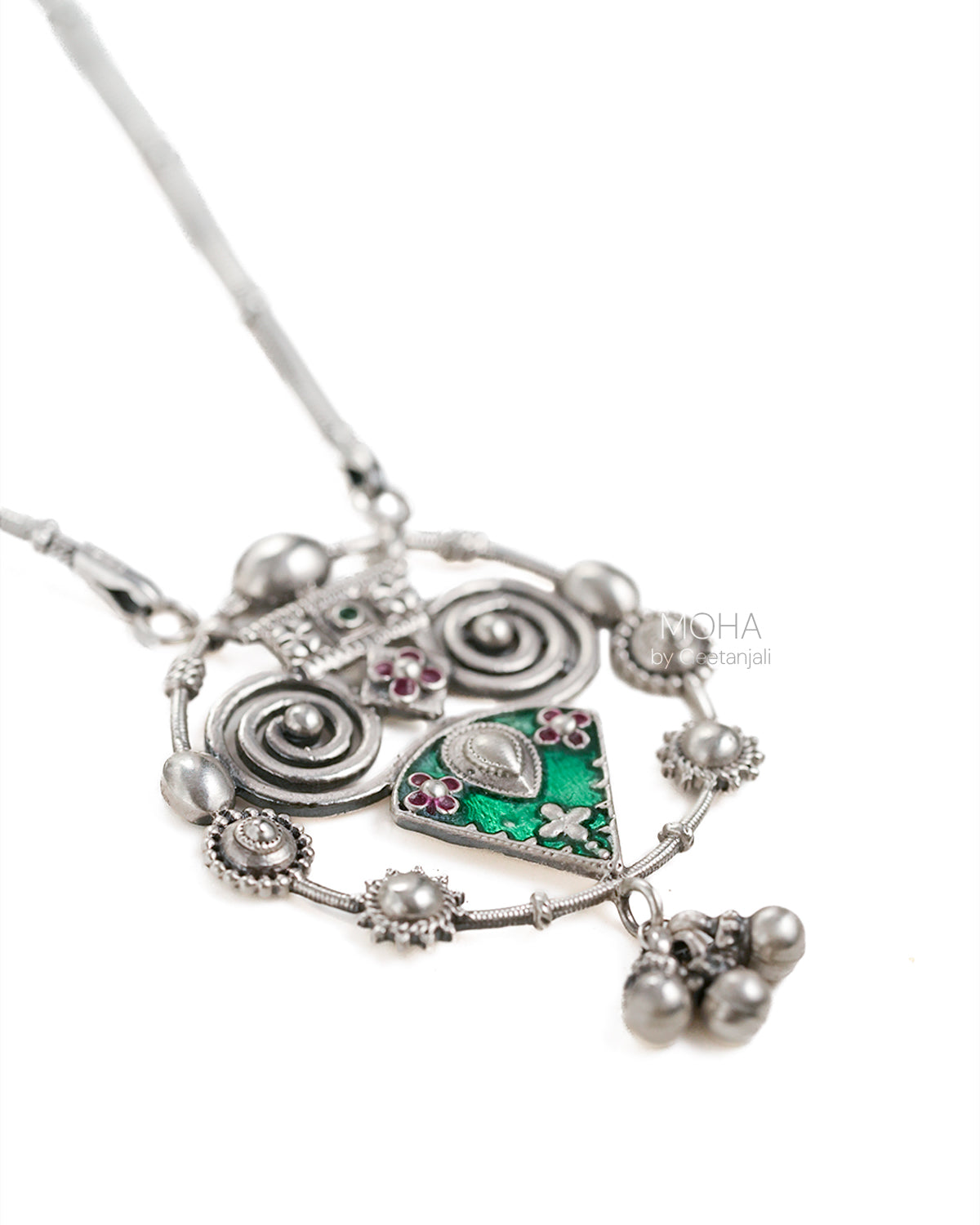 Chittor Silver Necklace by Moha 6