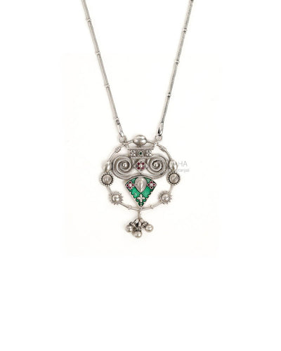 Chittor Silver Necklace by MOHA