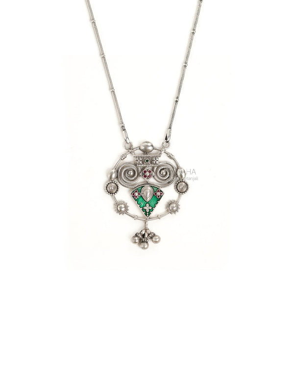 Chittor Silver Necklace by MOHA
