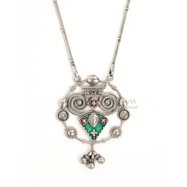Chittor Silver Necklace by MOHA