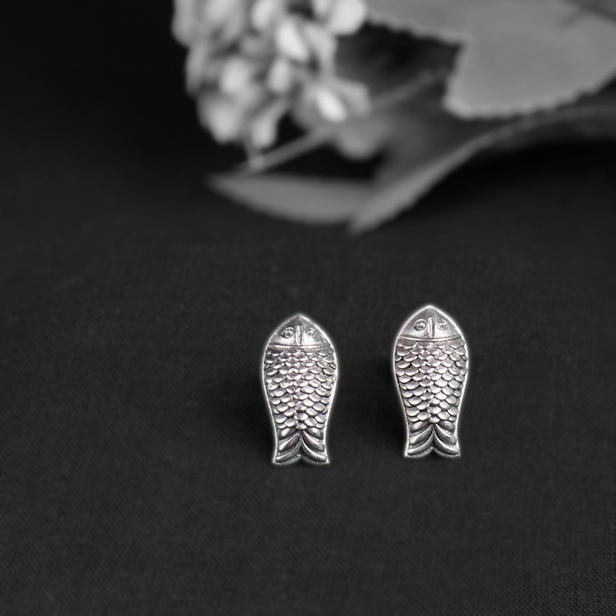 Mahaseer Silver Earrings by MOHA