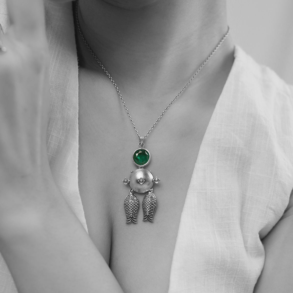 Mahaseer Silver Necklace by MOHA