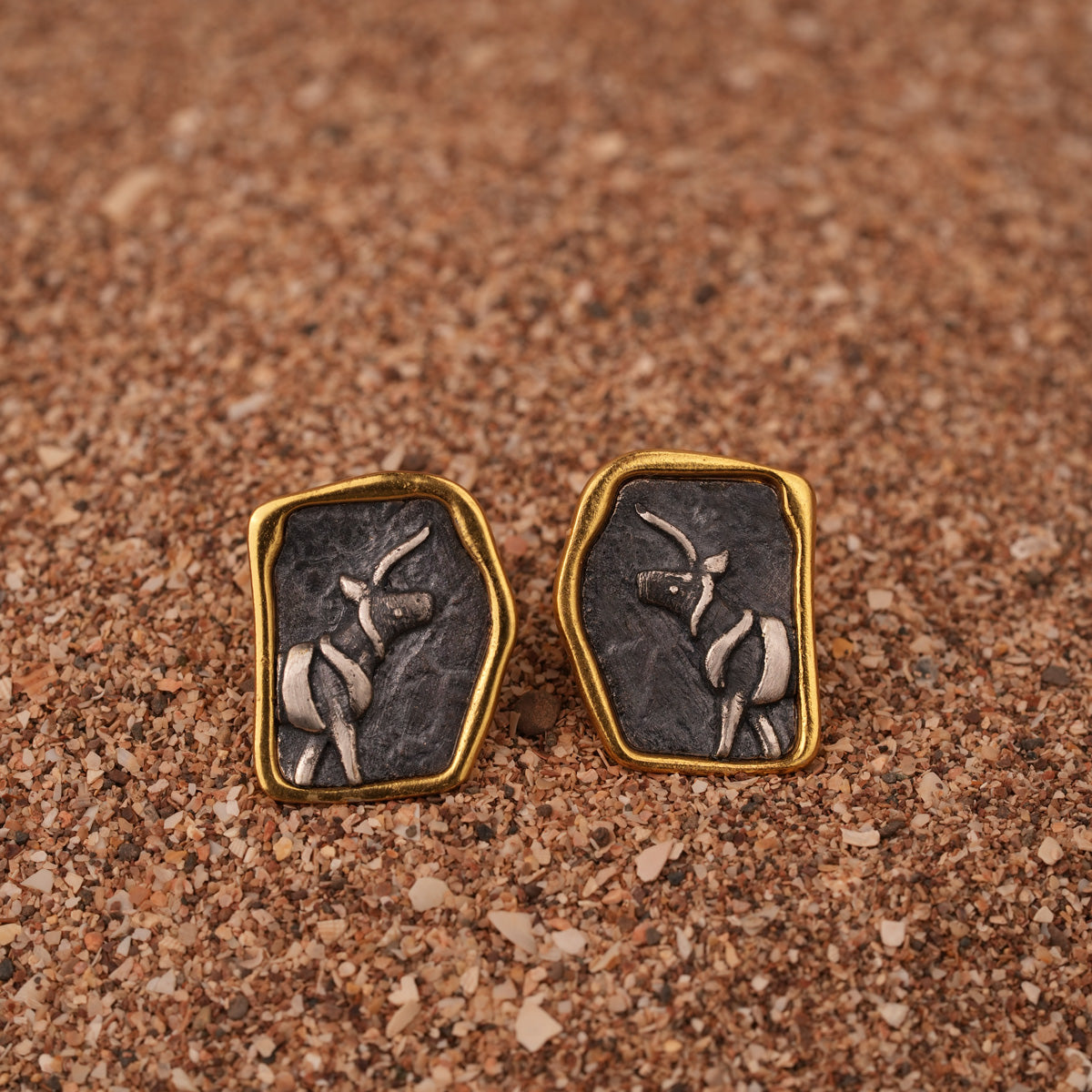 Indus Unicorn Silver Cufflinks by MOHA