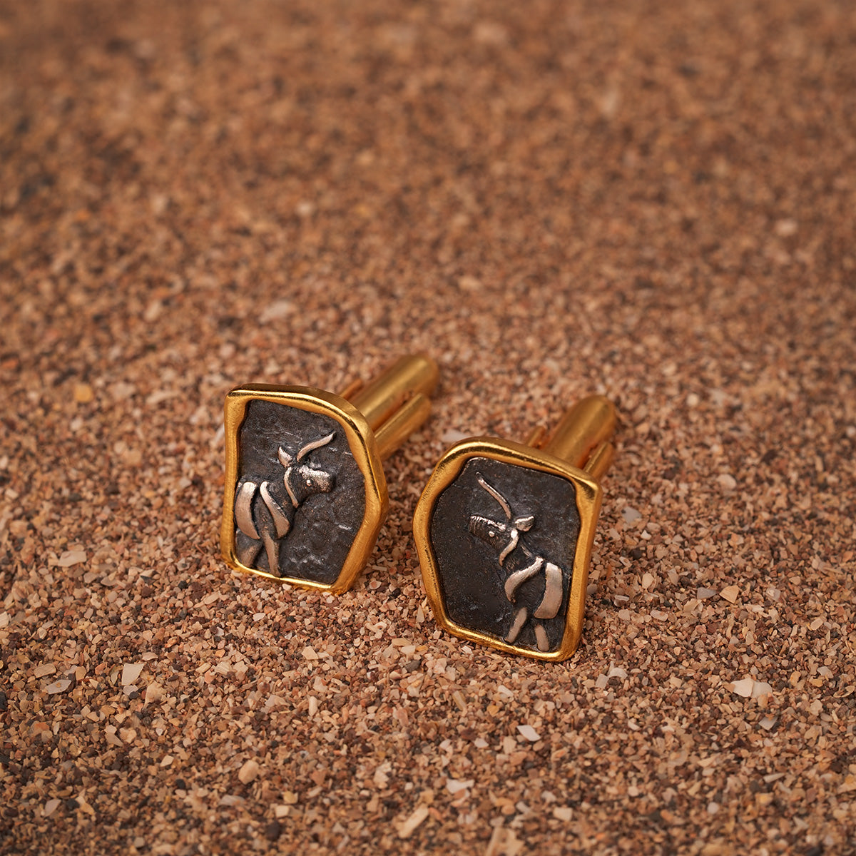 Indus Unicorn Silver Cufflinks by MOHA