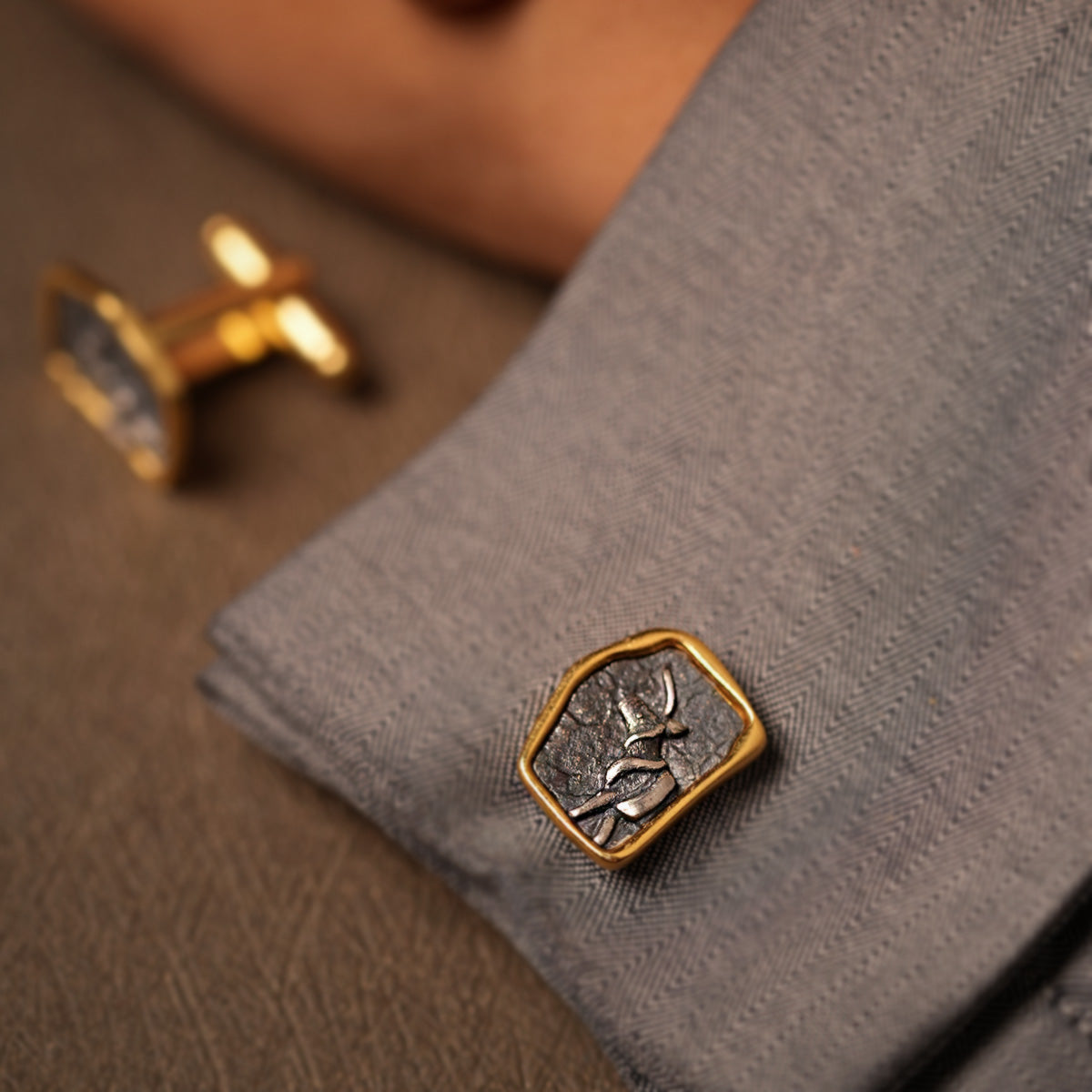 Indus Unicorn Silver Cufflinks by MOHA