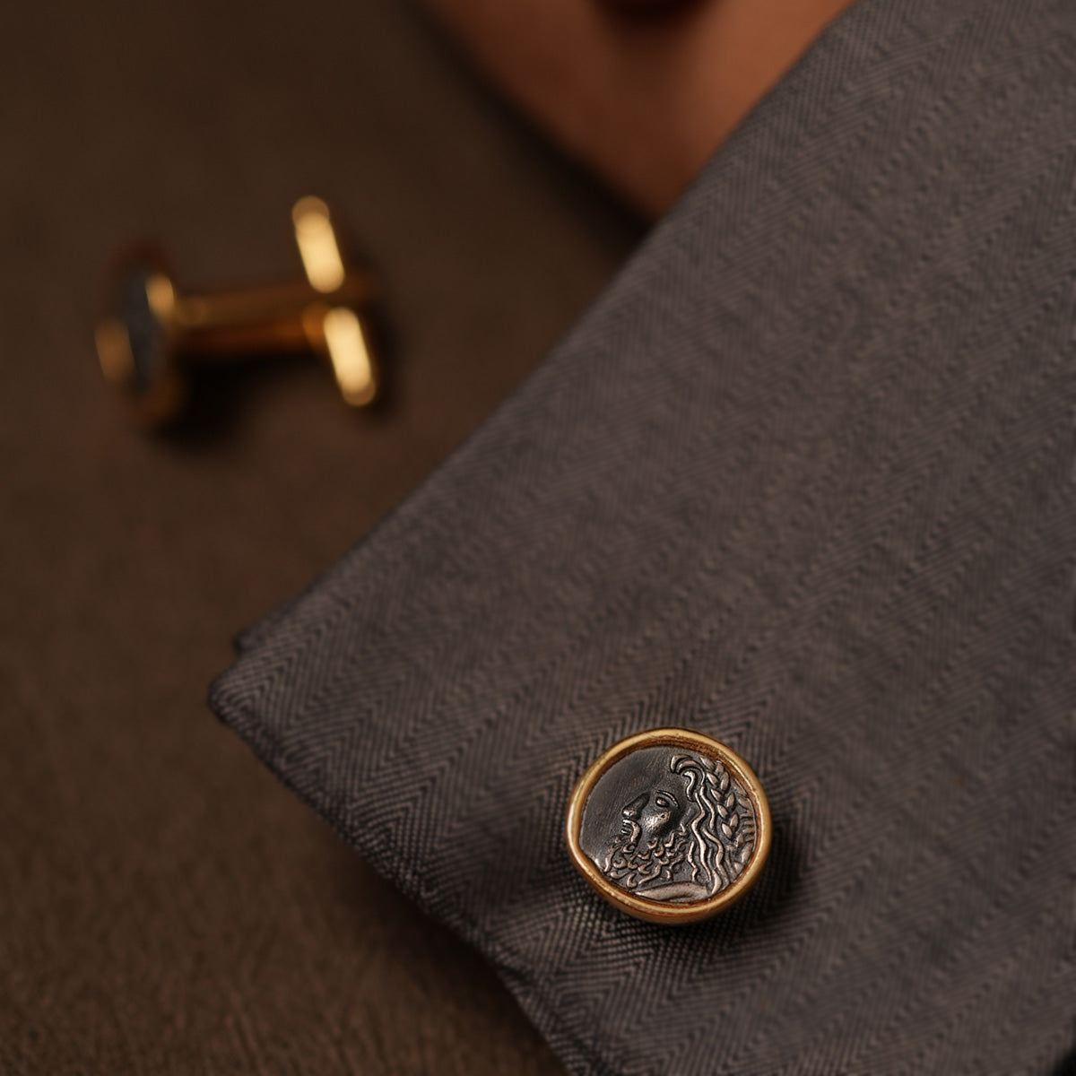 Zeus Silver Cufflinks by MOHA