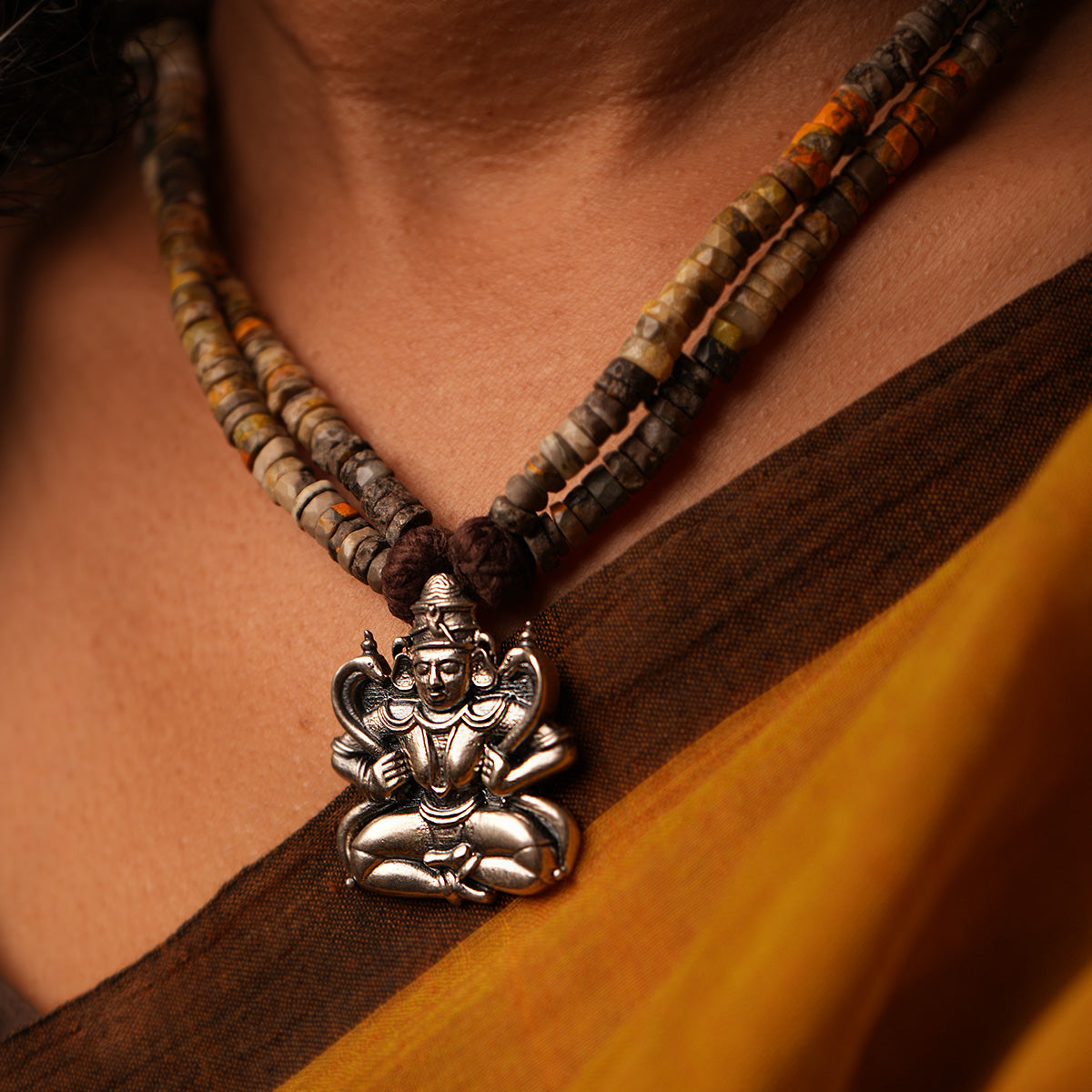 Brahmini Maya Silver Necklace By Moha