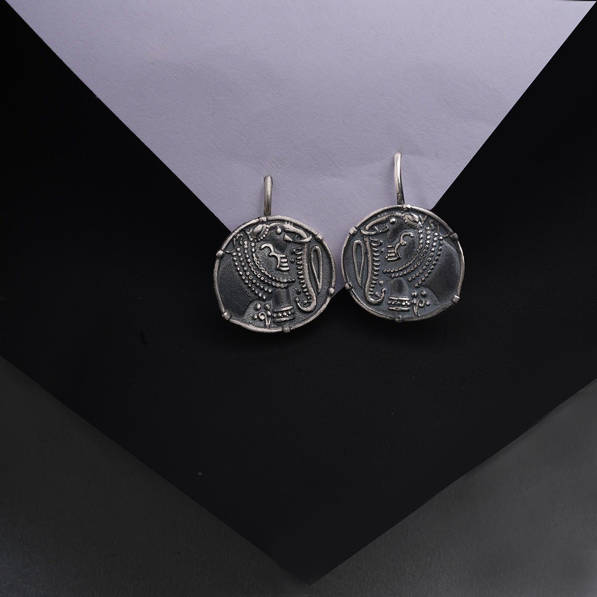 Gajapati Silver Dangle Earrings/ Ear-clip (without Frame) by MOHA