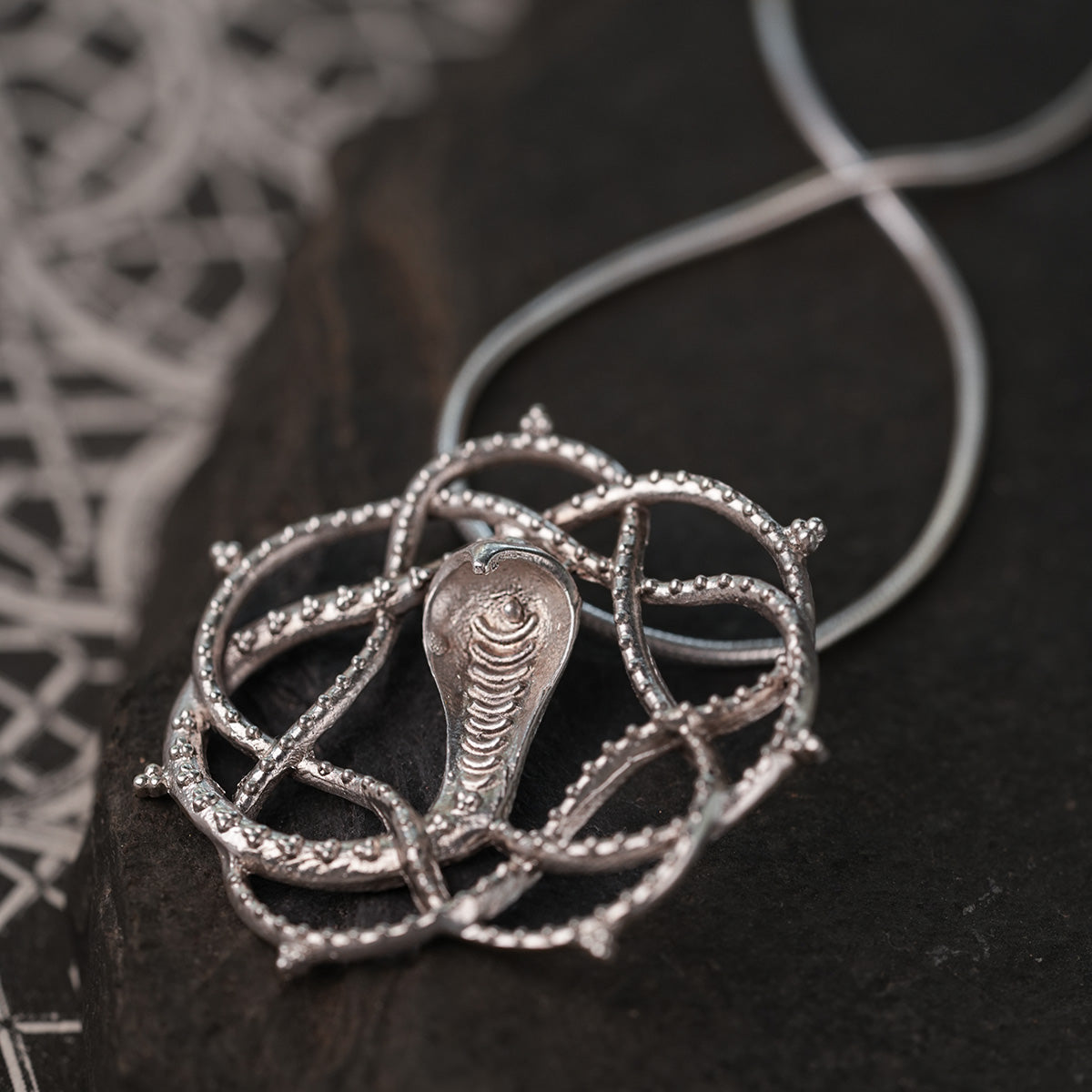 Vasuki Silver Chain Pendant (Necklace) by Moha