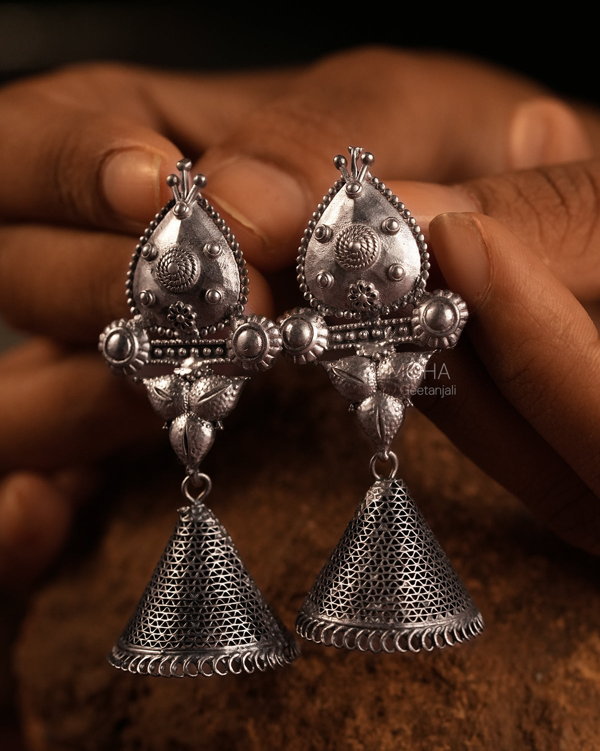 Devika Silver Earrings by MOHA