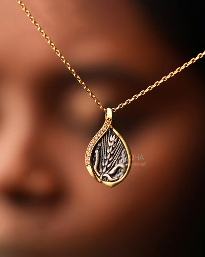 Dhaan Silver Pendant with Chain by MOHA