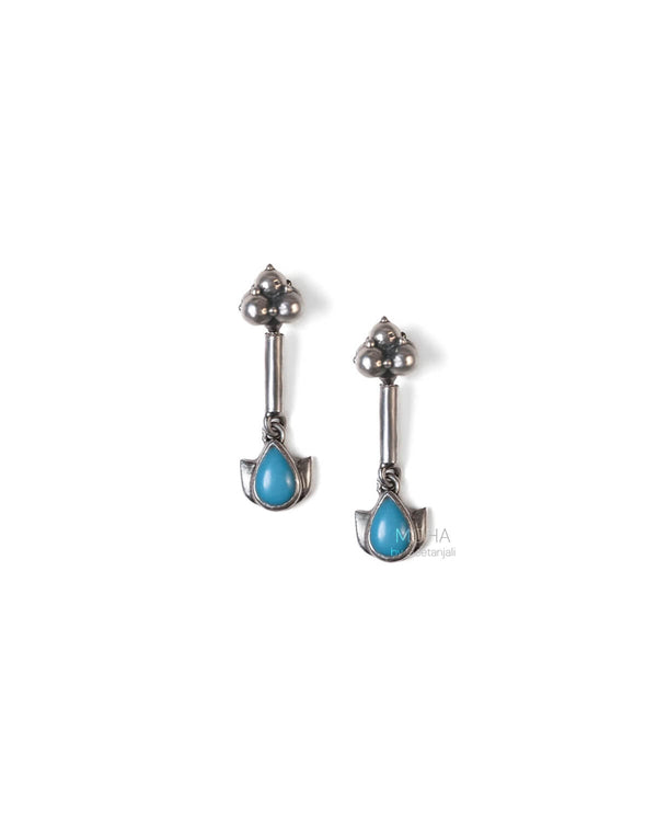 Dhara Silver Bugadi (Blue) by MOHA