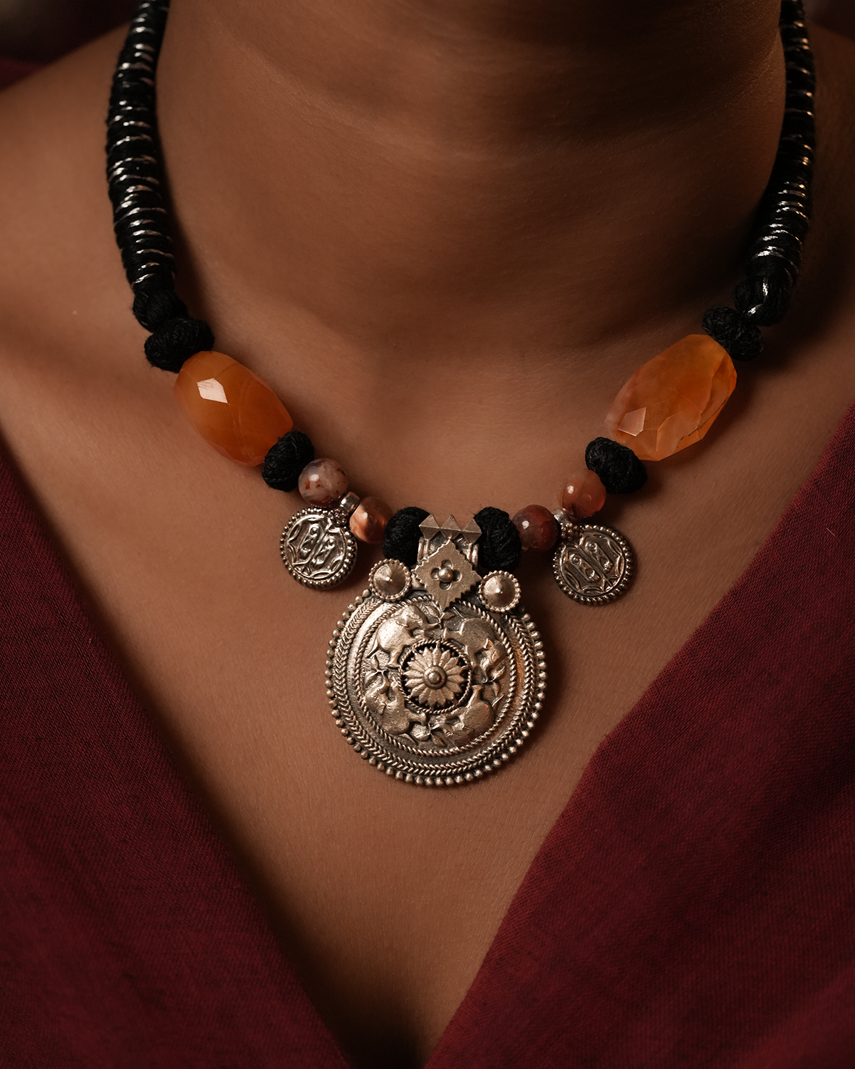 Diggaj Silver Necklace by MOHA