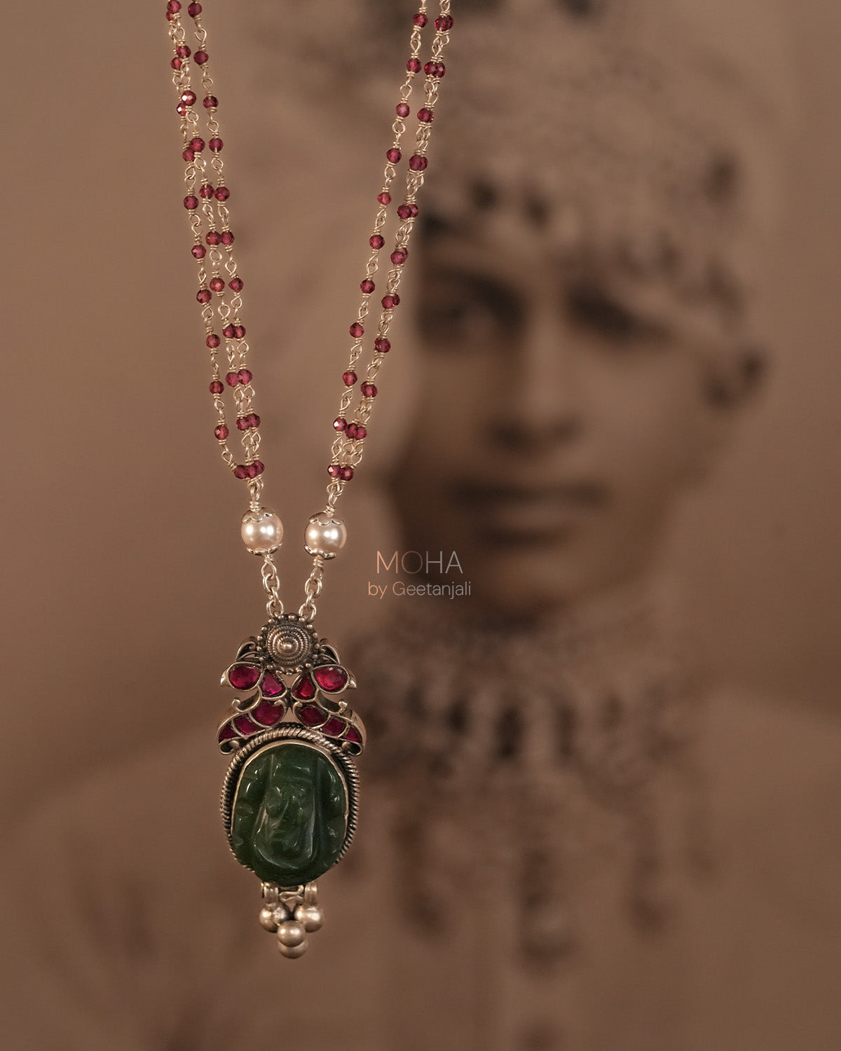 Divya Ganesha Silver Pendant with Chain by MOHA