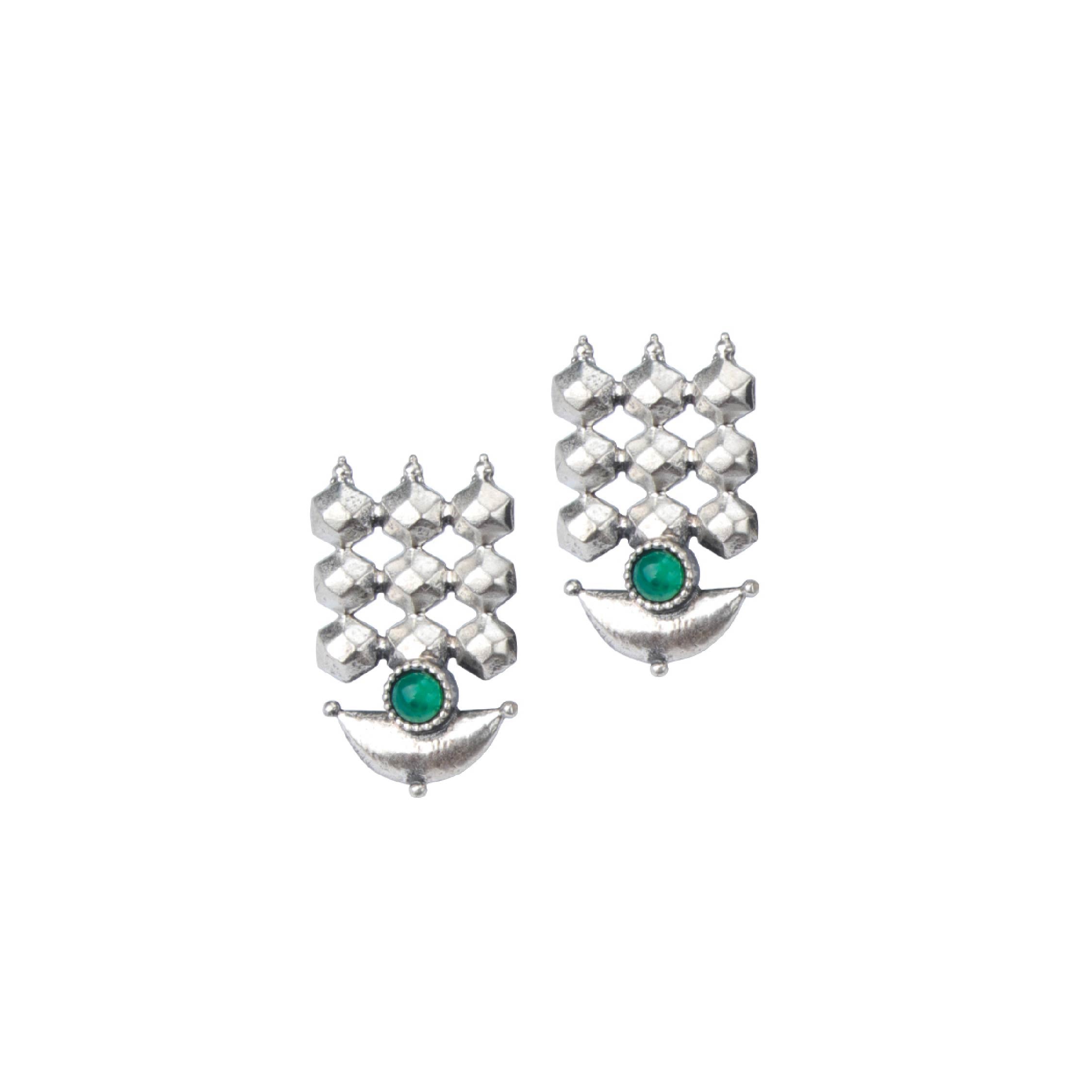 diya silver earrings by moha green