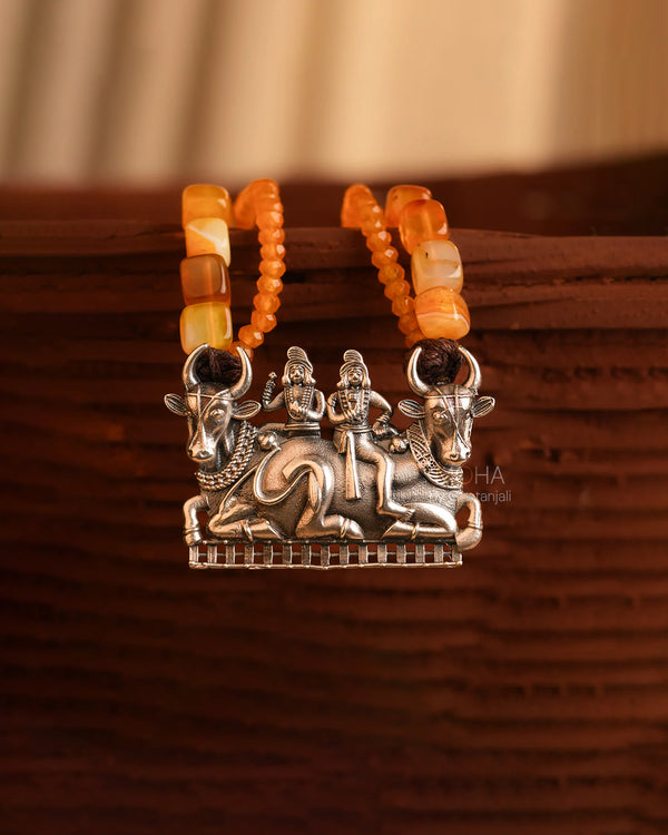 Dwarpal Silver Necklace by MOHA