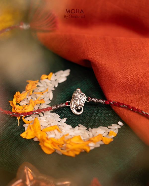 Ekdanta Silver Rakhi by Moha