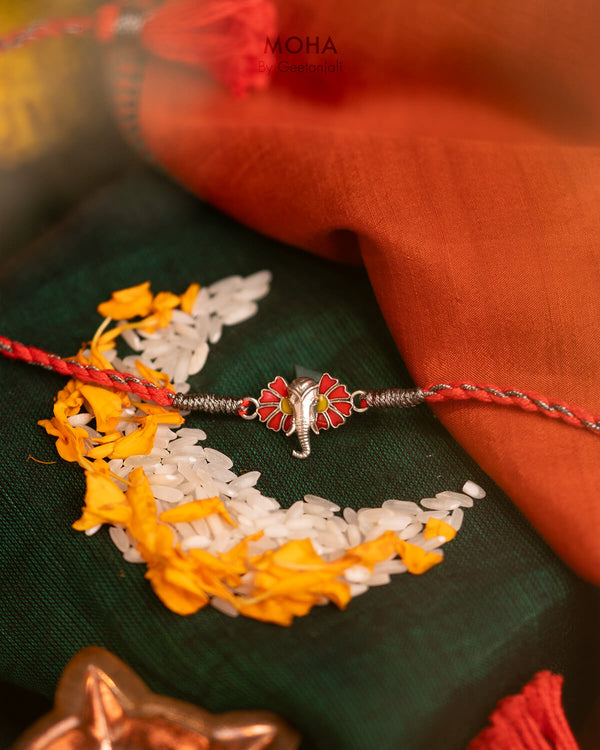 Gajanan Silver Rakhi by Moha