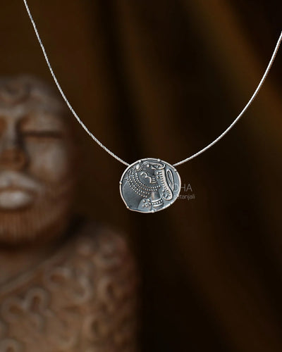 Gajapati Silver Pendant with Chain by MOHA