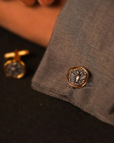 Gandaberunda Silver Cufflinks by MOHA