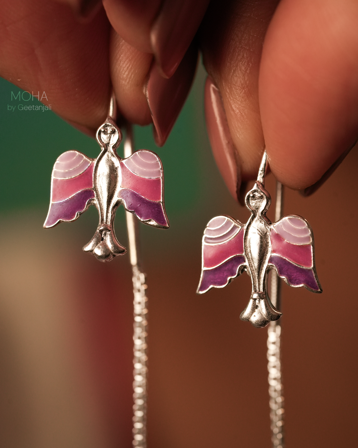 Garuda Silver Stud Earrings by Moha