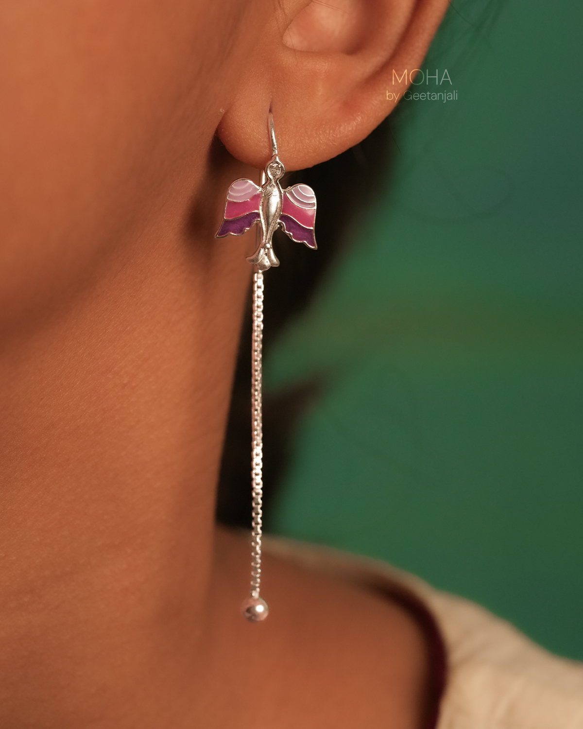 Garuda Silver Stud Earrings by Moha