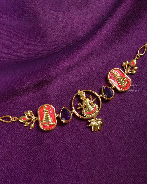 Gopi Krishna Silver Choker Necklace By Moha