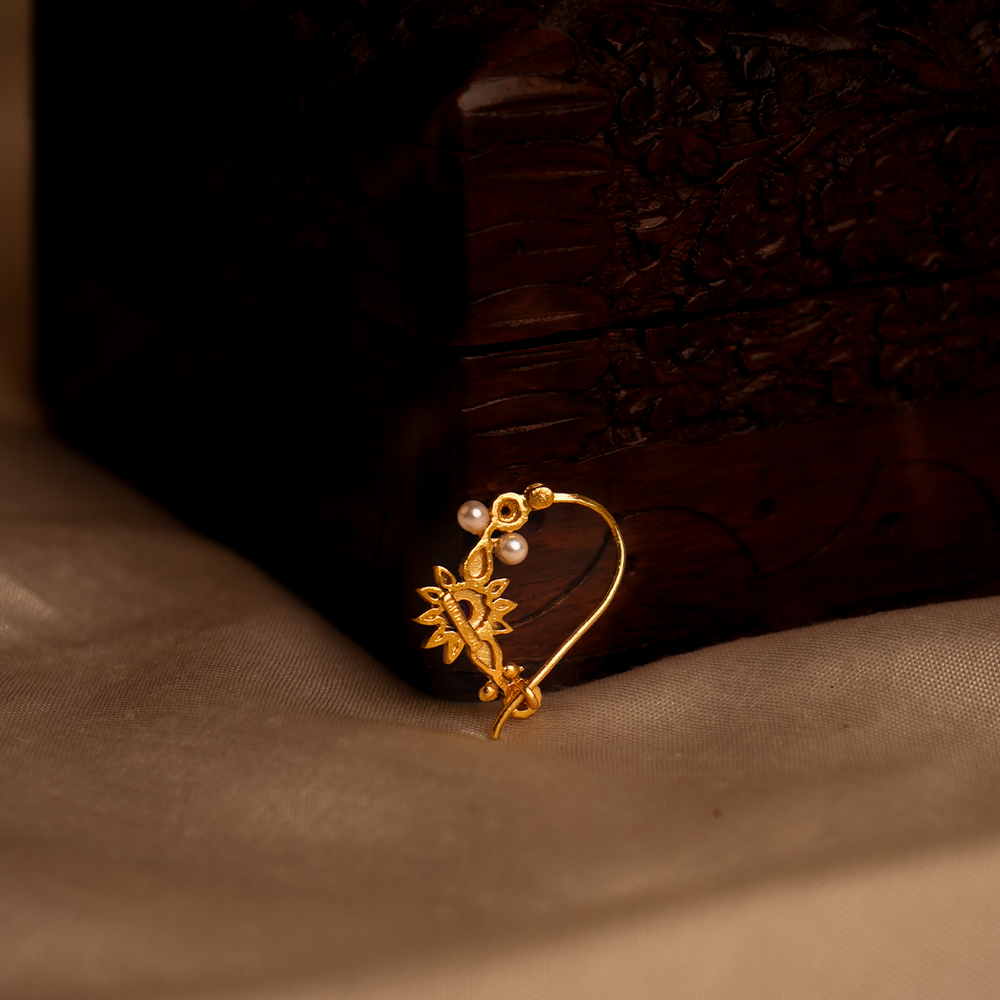 gul silver nath gold plated pierced left by moha