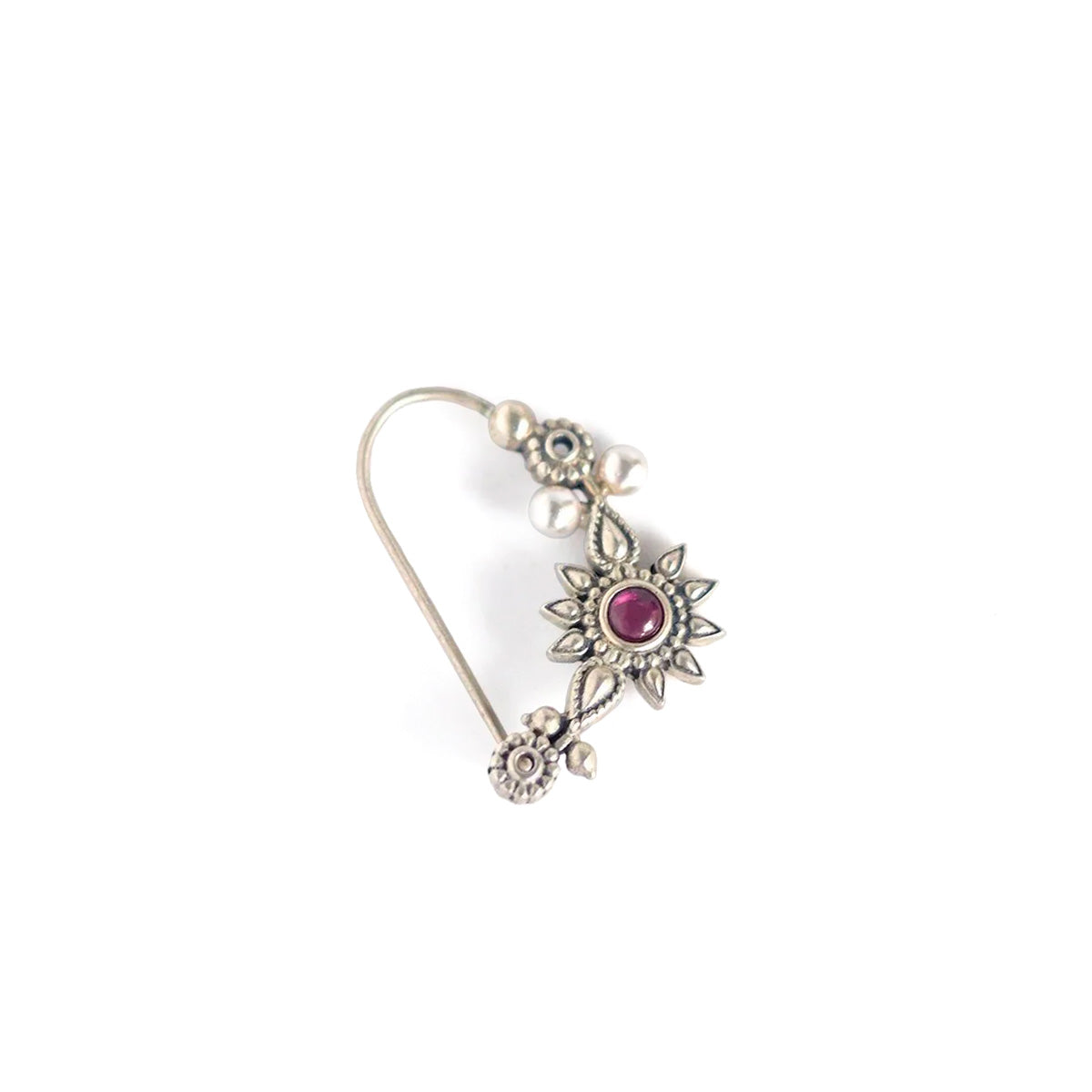 gul silver nath pierced left by moha