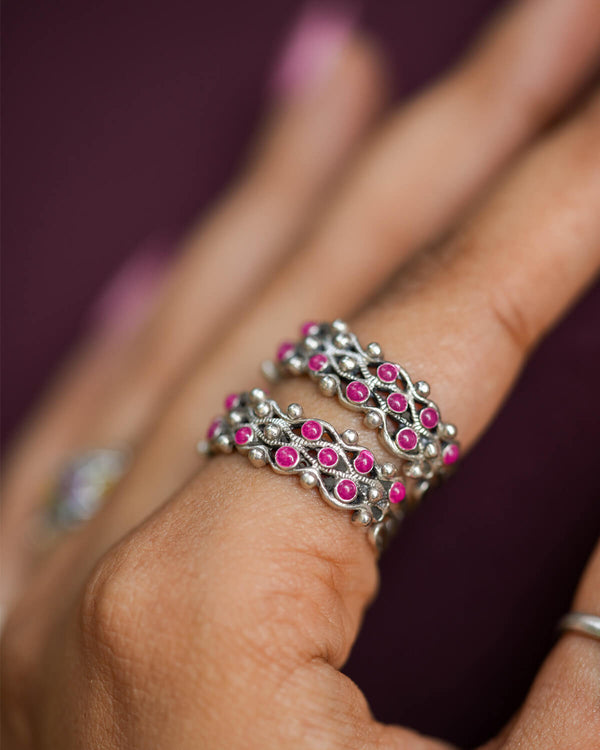 Gulaabo Silver Finger Ring by Moha