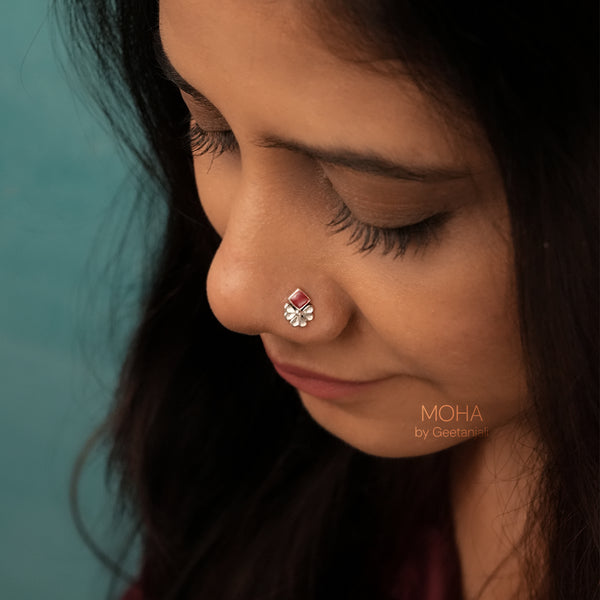 Gulika Silver Nosepin by MOHA