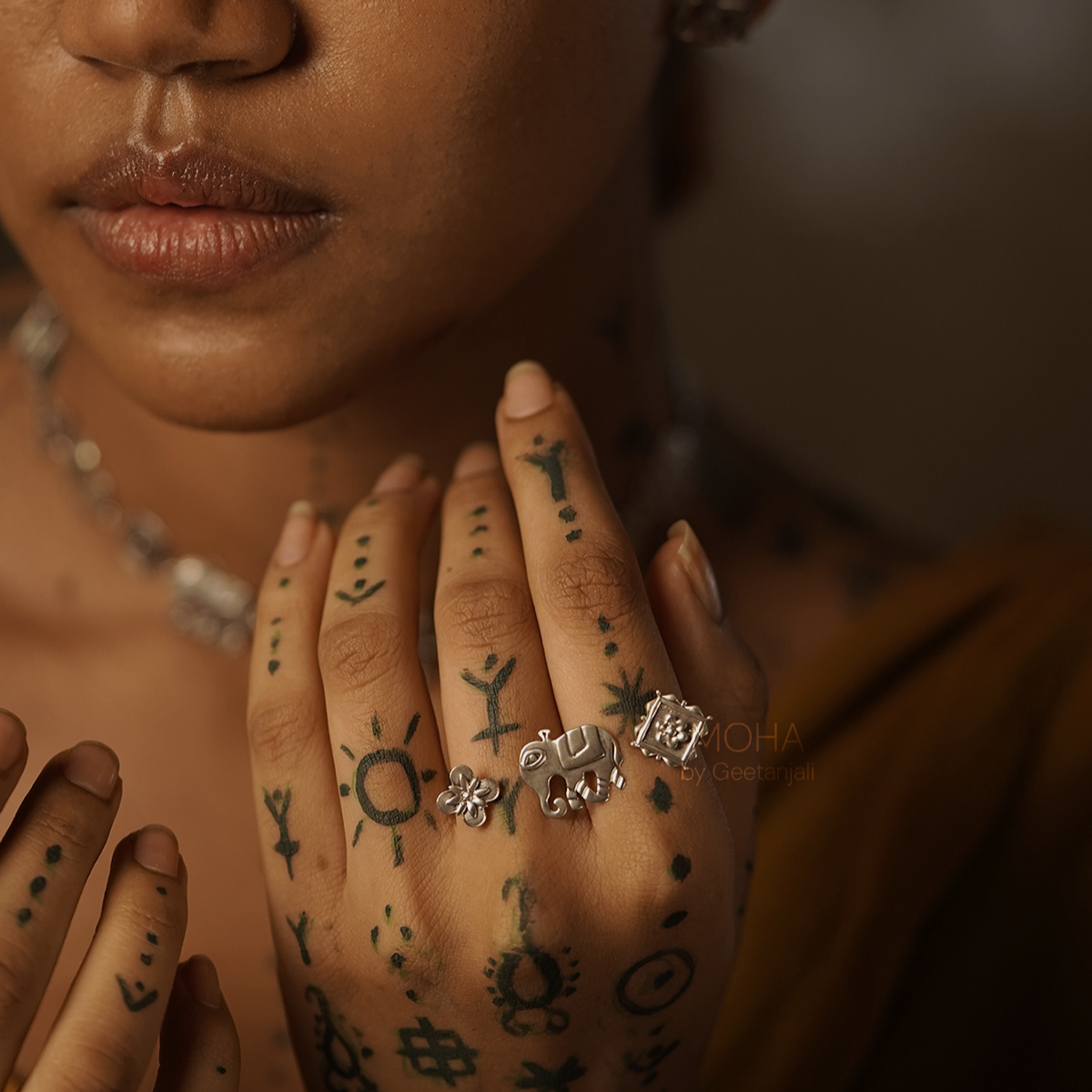Haathi Silver Finger Ring by MOHA