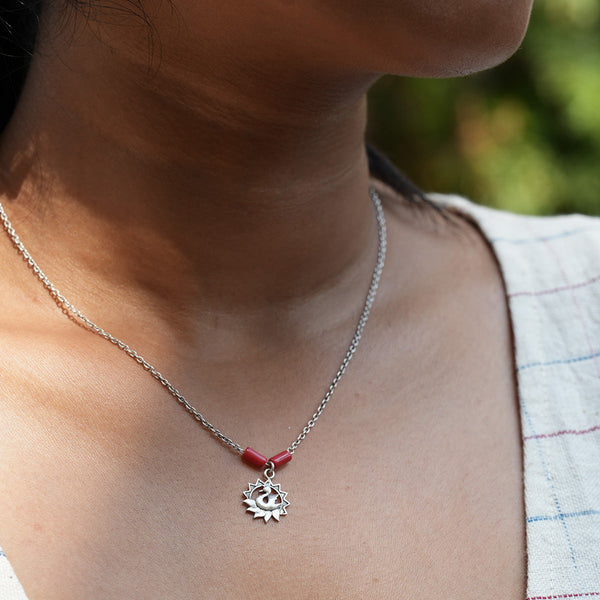 Hansini Charms Silver Necklace by MOHA
