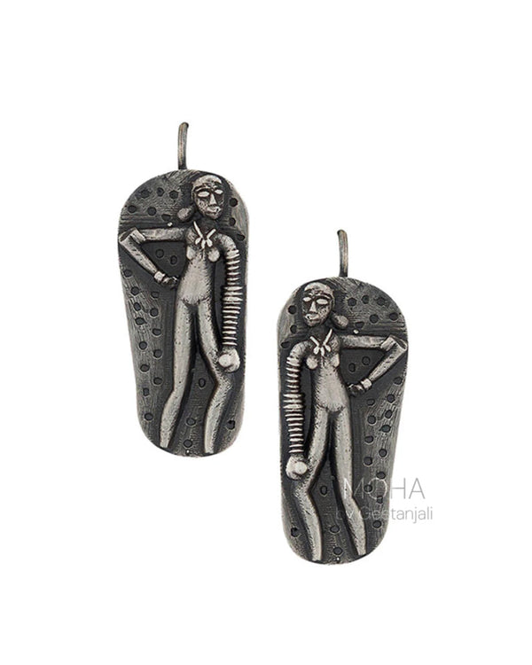 Harappa Sindhu Nari Silver Earrings