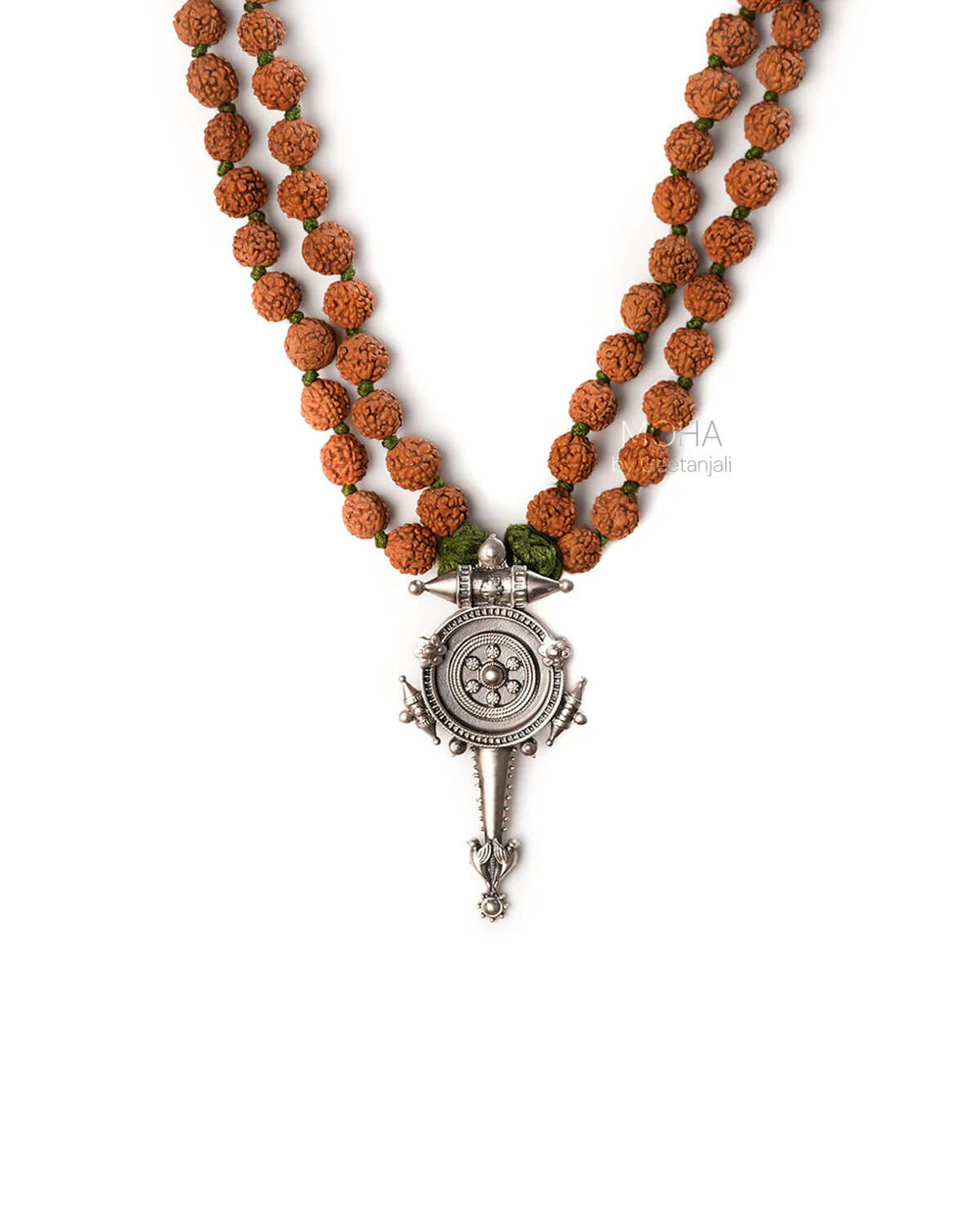 Hingora Pendant Necklace With Rudraksha by MOHA