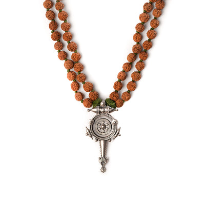 Hingora Pendant Necklace With Rudraksha by MOHA