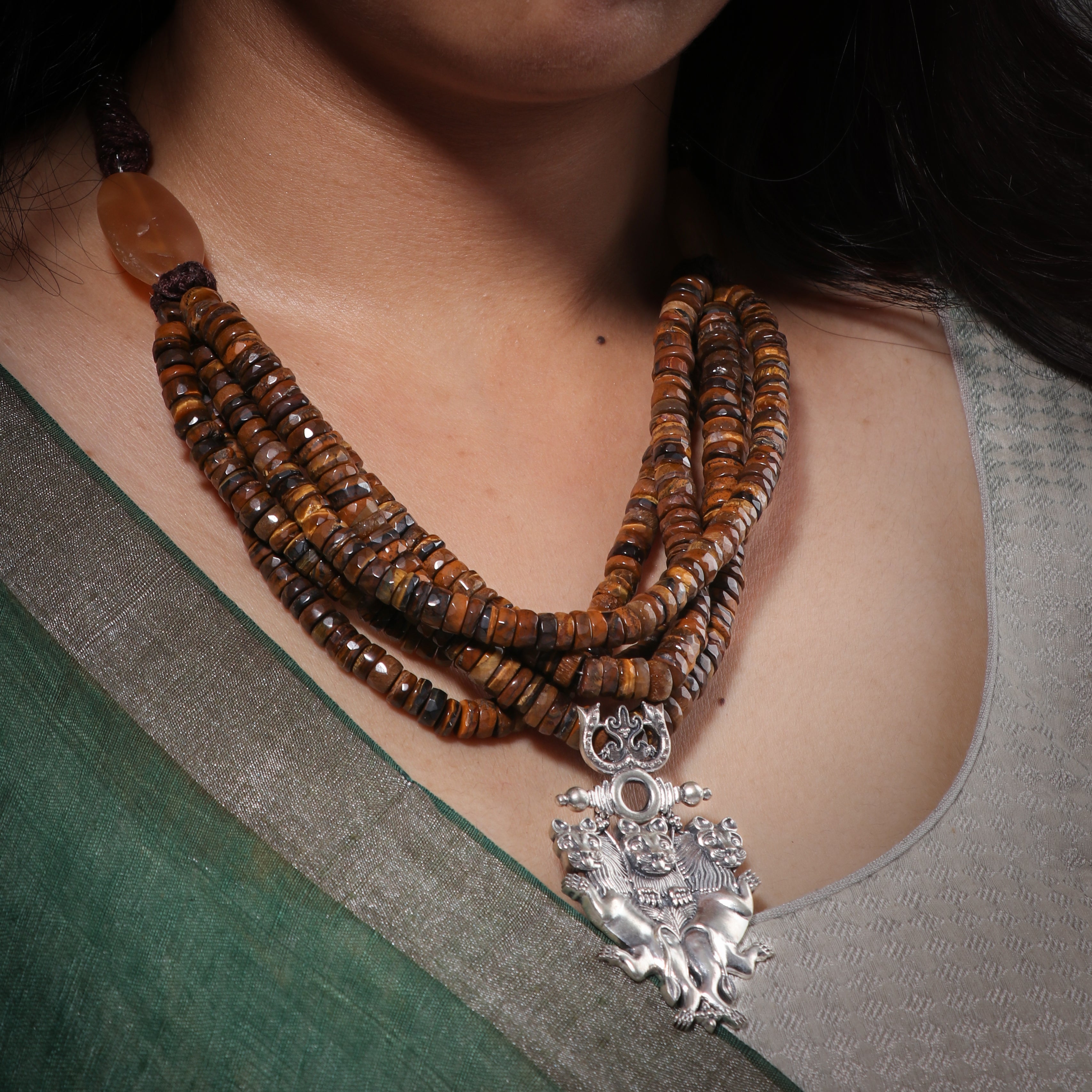 Simhala Silver Pendant Necklace