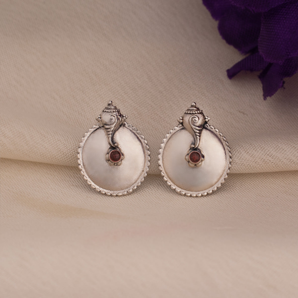 Shubh Silver Earrings by Moha