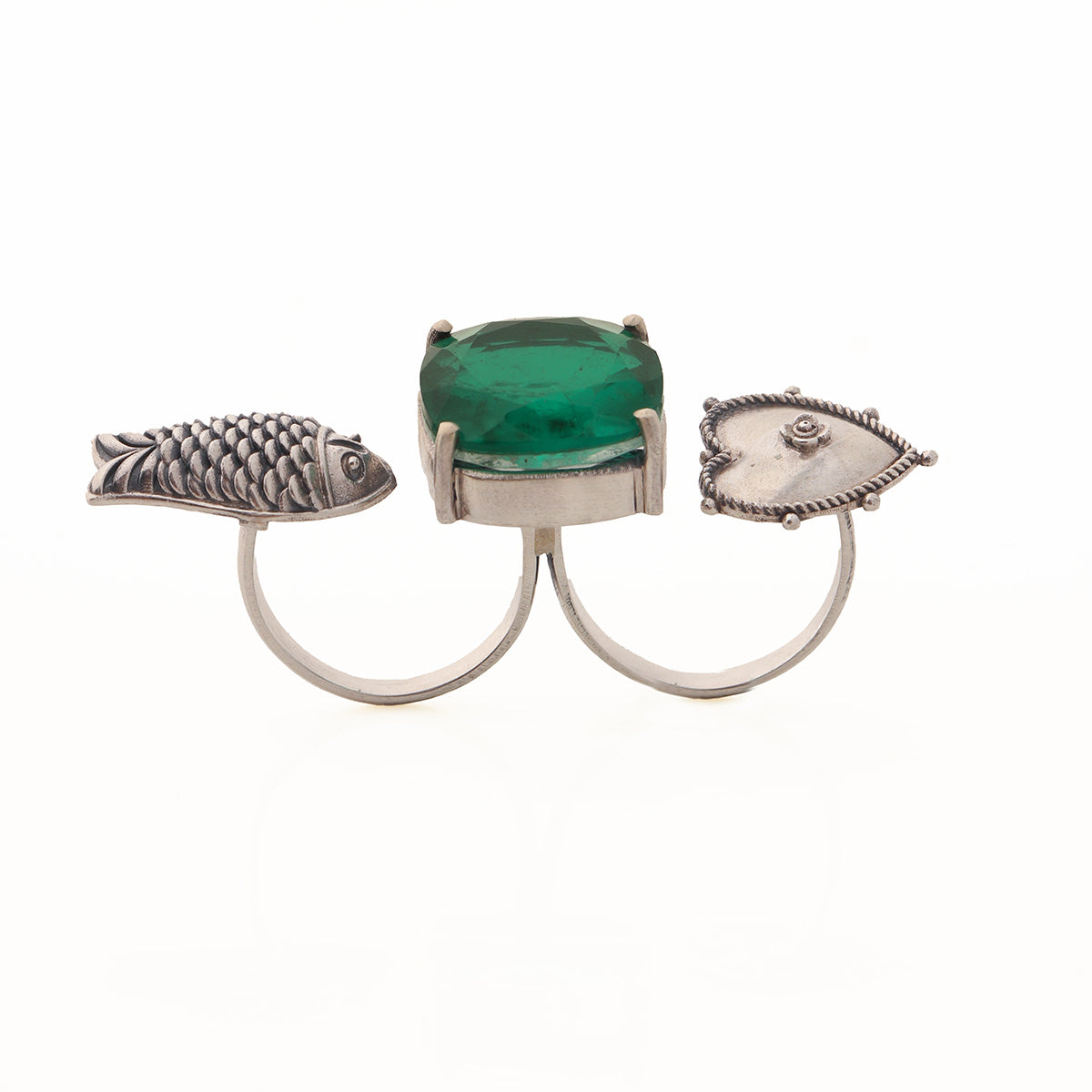 Mahaseer Double Finger Ring by MOHA