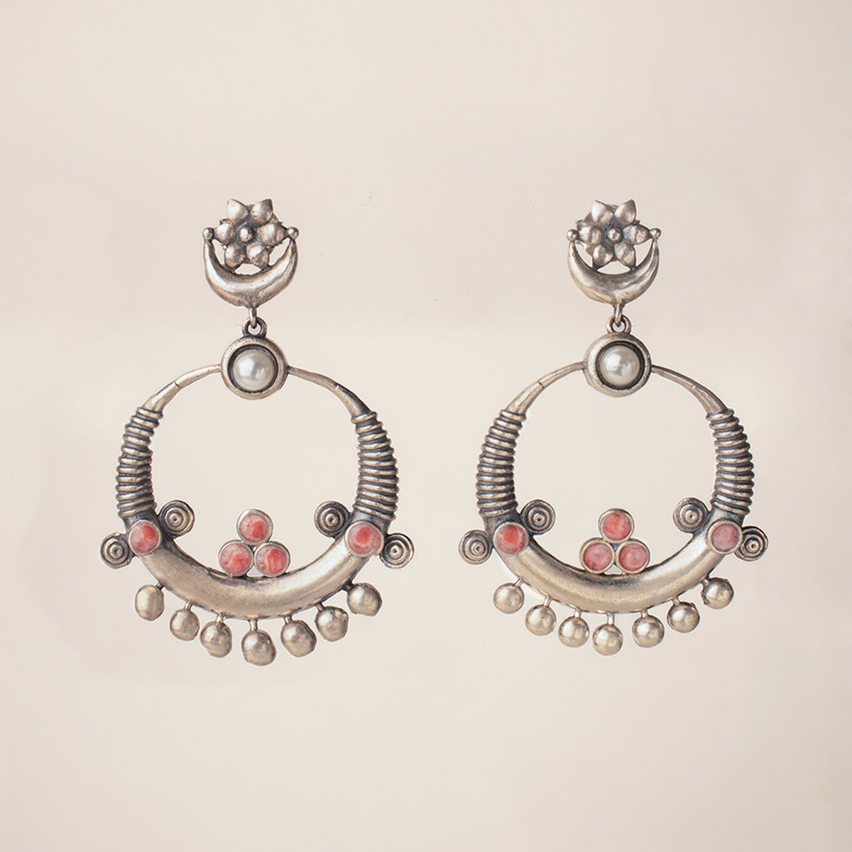 indira silver earrings by moha